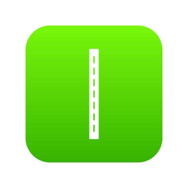 Tek şeritli bir yol yeşil simge vektör