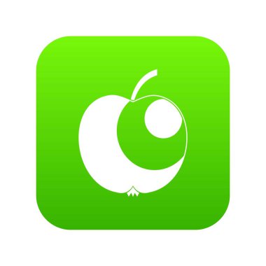 Apple simgesini dijital yeşil
