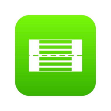 Yaya geçidi yeşil simge vektör