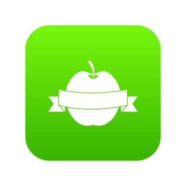 Kurdele simgesi dijital yeşil elma