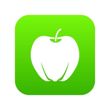 Olgun elma simgesi dijital yeşil
