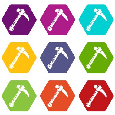 9 vektör AX Icons set