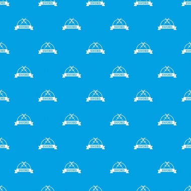 Kılıç warrior desen vektör kesintisiz mavi