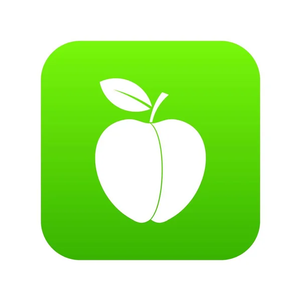 Apfelsymbol digital grün — Stockvektor