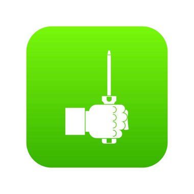 El tornavida aracı simgesini dijital yeşil