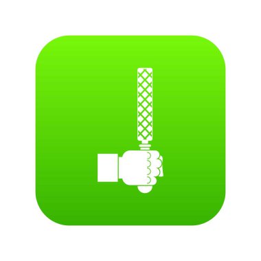 Dosya aracı adam baş simge dijital yeşil