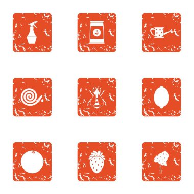 Bahçe parazit simgeler kümesi, grunge tarzı