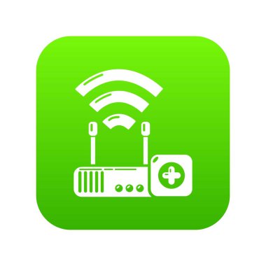 Yönlendirici onarım yeşil simge vektör