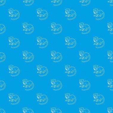 İmparatorluk tamarin desen vektör kesintisiz mavi