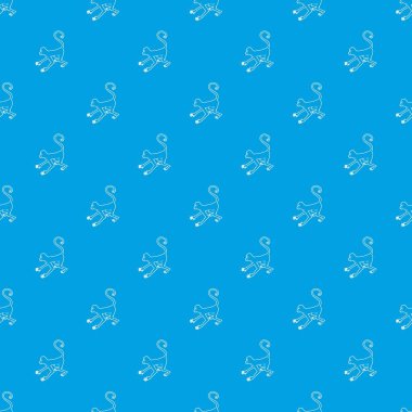 Oynak maymun desen vektör kesintisiz mavi