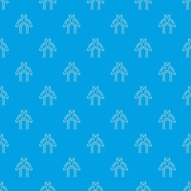 Robot maymun desen vektör kesintisiz mavi