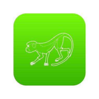 Gidiş ileri maymun yeşil simge vektör