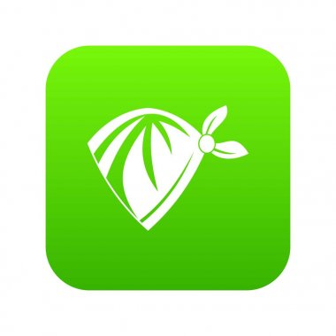 Kovboy boyun atkısı simgesi dijital yeşil