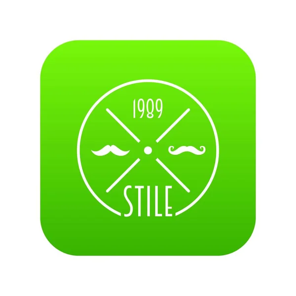 1989 icono de estilo verde vector — Archivo Imágenes Vectoriales