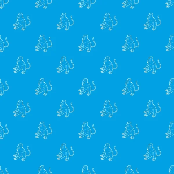 Nasalis aap patroon vector naadloze blauw — Stockvector