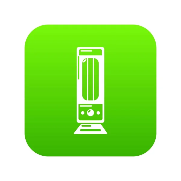 Olie verwarming pictogram groen vector — Stockvector