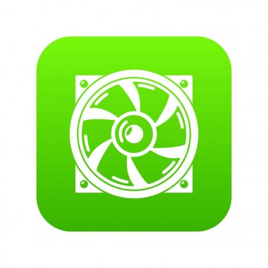 Termal fan yeşil simge vektör