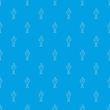 Kadın protesto desen vektör kesintisiz mavi