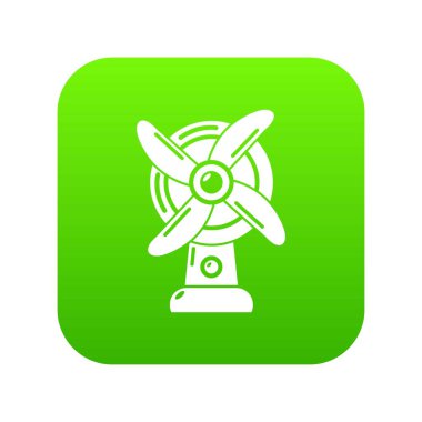 Vantilatör yeşil simge vektör