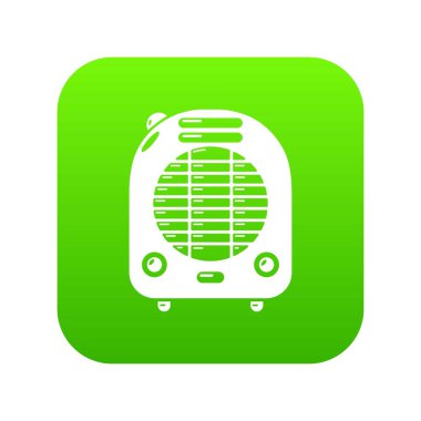 Isı-üfleyici yeşil simge vektör