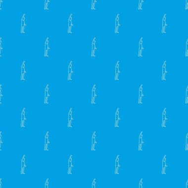 Kadın protesto sokak desen vektör kesintisiz mavi
