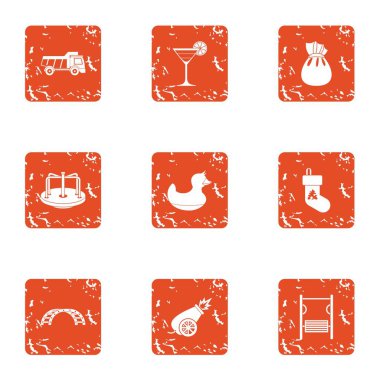 Yapmak bir bahçesi Icons set, grunge tarzı