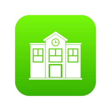 Okul simgesi dijital yeşil