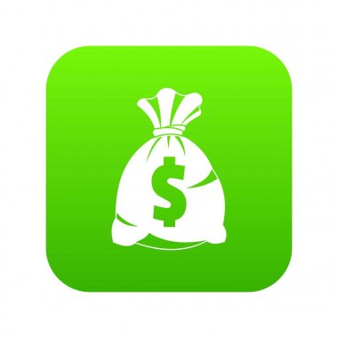 Para çantasını bizimle dolar işareti simgesi dijital yeşil