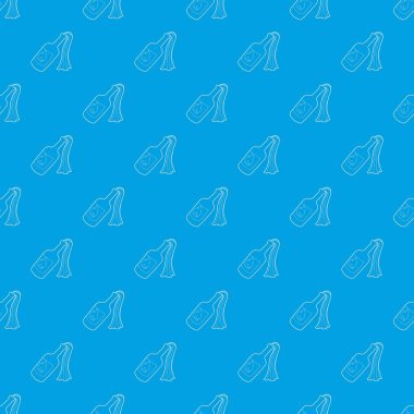 Molotof kokteyli desen vektör kesintisiz mavi