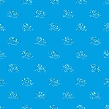 Korsan Adası desen vektör kesintisiz mavi