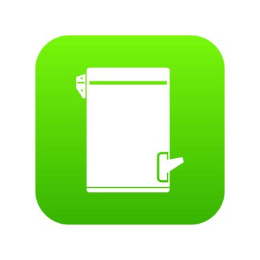 Çöp kutu simgesi dijital yeşil