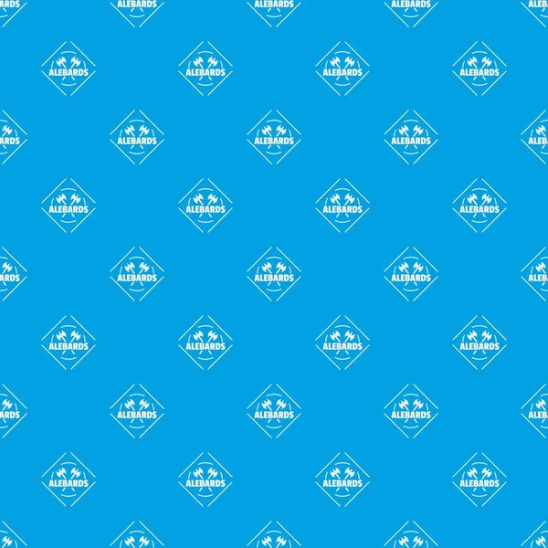 Alebard pattern vector seamless blue — Stock Vector