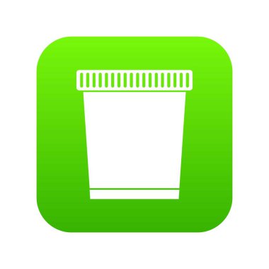 Çöp kutu simgesi dijital yeşil