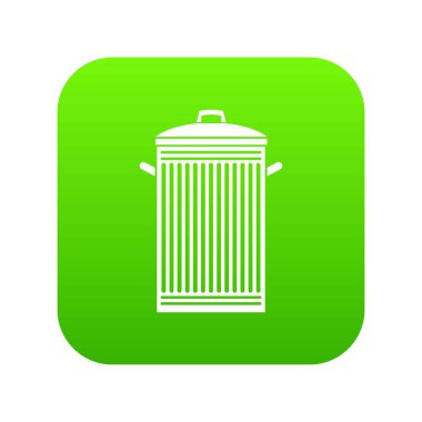 Çöp kutu simgesi dijital yeşil