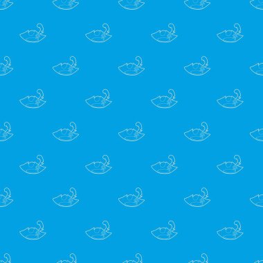 Korsan şapkası desen vektör kesintisiz mavi