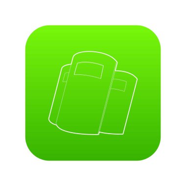 Polis kalkanlar yeşil simge vektör