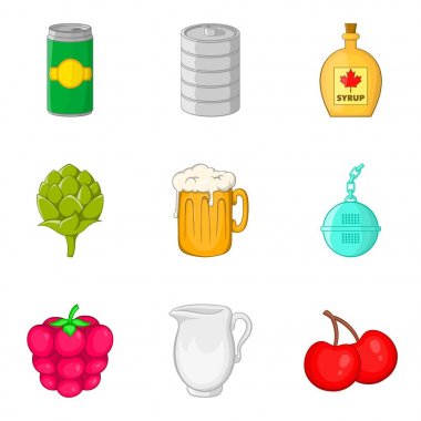 Sorumluluk Icons set, karikatür tarzı eksikliği