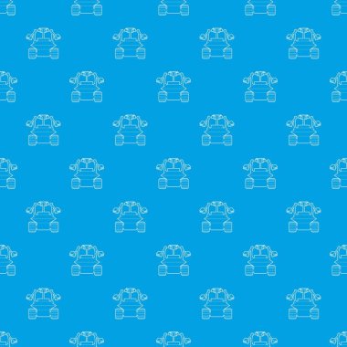 Robot toplayıcı desen vektör kesintisiz mavi