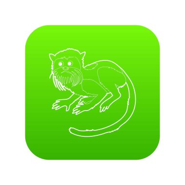 İmparatorluk tamarin yeşil simge vektör