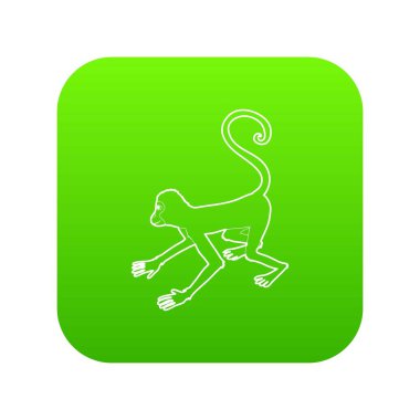 Oynak maymun yeşil simge vektör