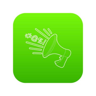 Hoparlör simgesi yeşil vektör