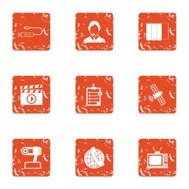 Veri noktası simgeler kümesi, grunge tarzı