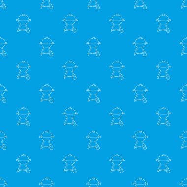 Su ısıtıcısı ızgara desen vektör kesintisiz mavi