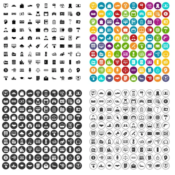 100 iconos de préstamos conjunto variante vectorial — Vector de stock