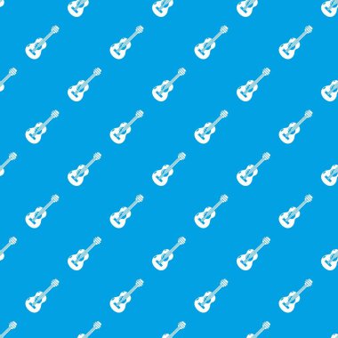 Gitar desen vektör kesintisiz mavi