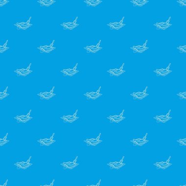 Barbekü desen vektör kesintisiz mavi pişirme et