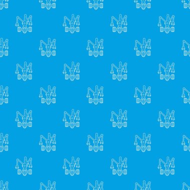 Robot üç dokunaç desen vektör kesintisiz mavi