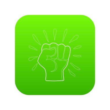 İsyan yeşil simge vektör