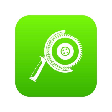 Daire testere simgesi dijital yeşil