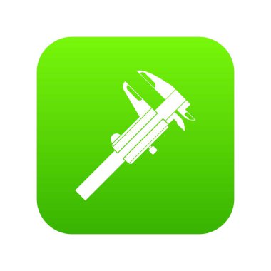 Çap pergeli simgesi dijital yeşil